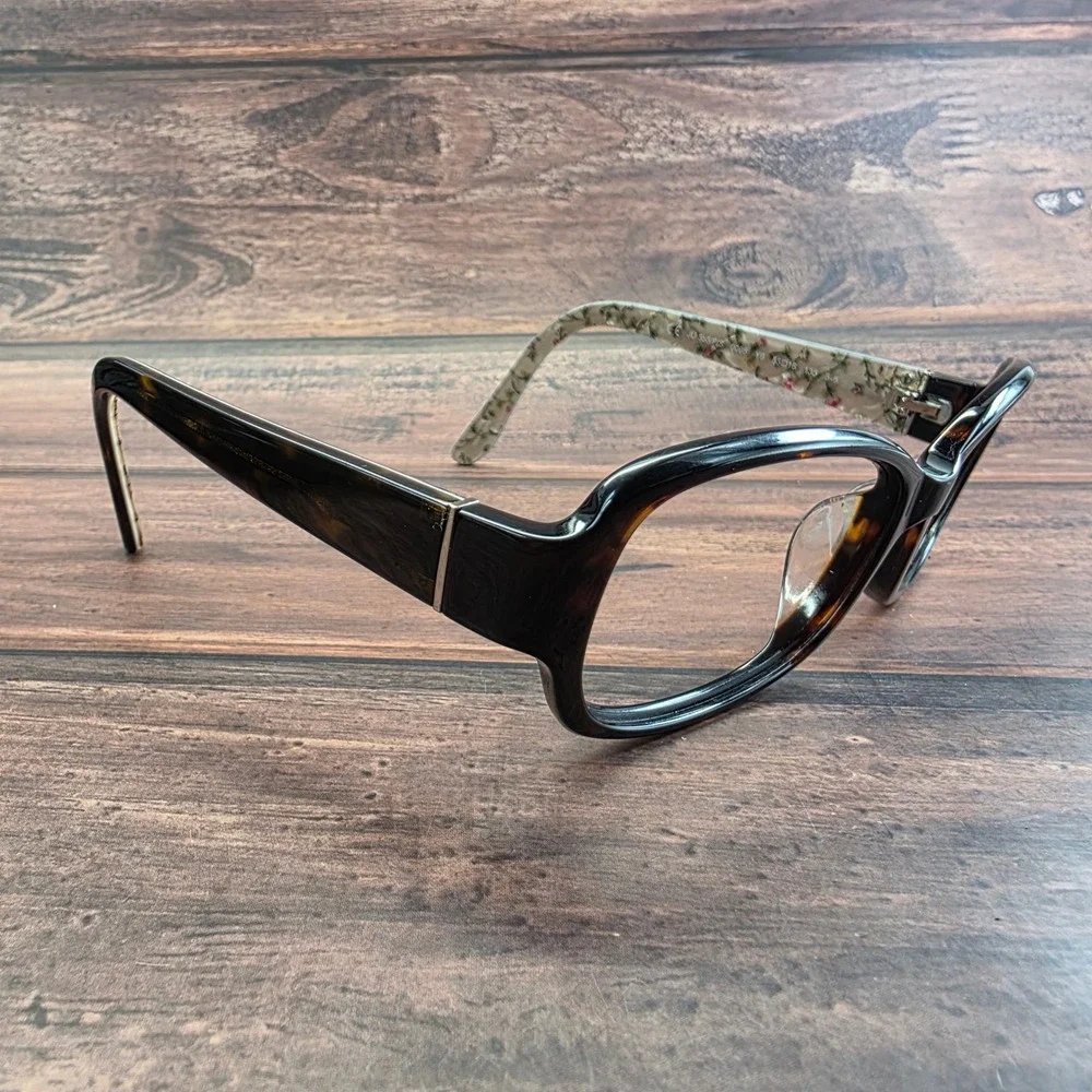 Juicy Couture JU 555/F/S Tortoise Floral Interior‎ Eyeglasses 55-16-135 0086 Y6